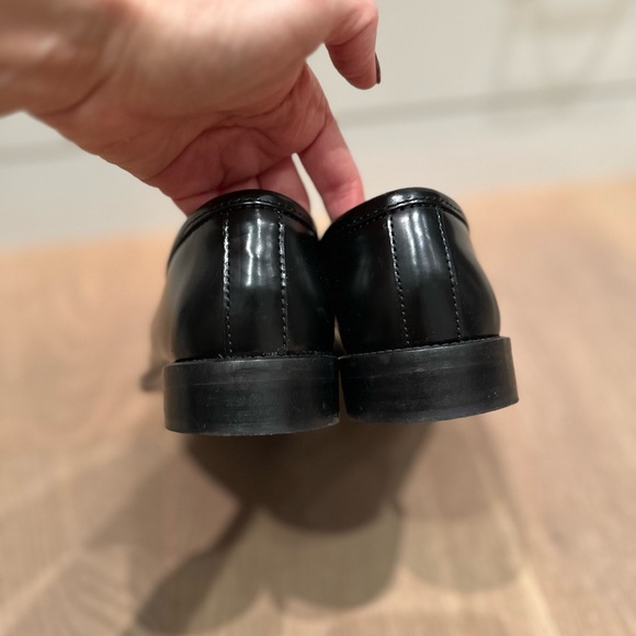 Mango black leather loafers 38 New - Picture 6 of 8